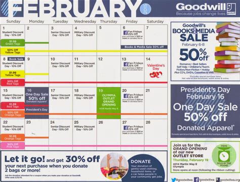 goodwill discount schedule.